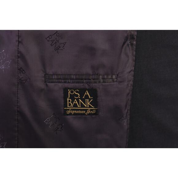 Jos A Bank Signature Gold Solid Charcoal Gray 2-Btn Wool Suit 44L - Picture 7 of 9